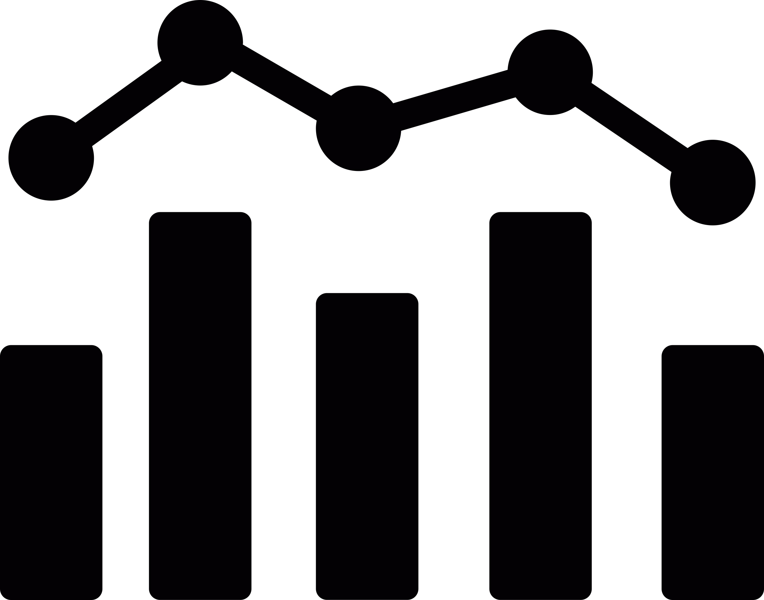 Bar Chart And Polyline Outline Svg File Free Vectors